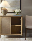 Coast - 2 Door Rattan Cabinet - Woodtone