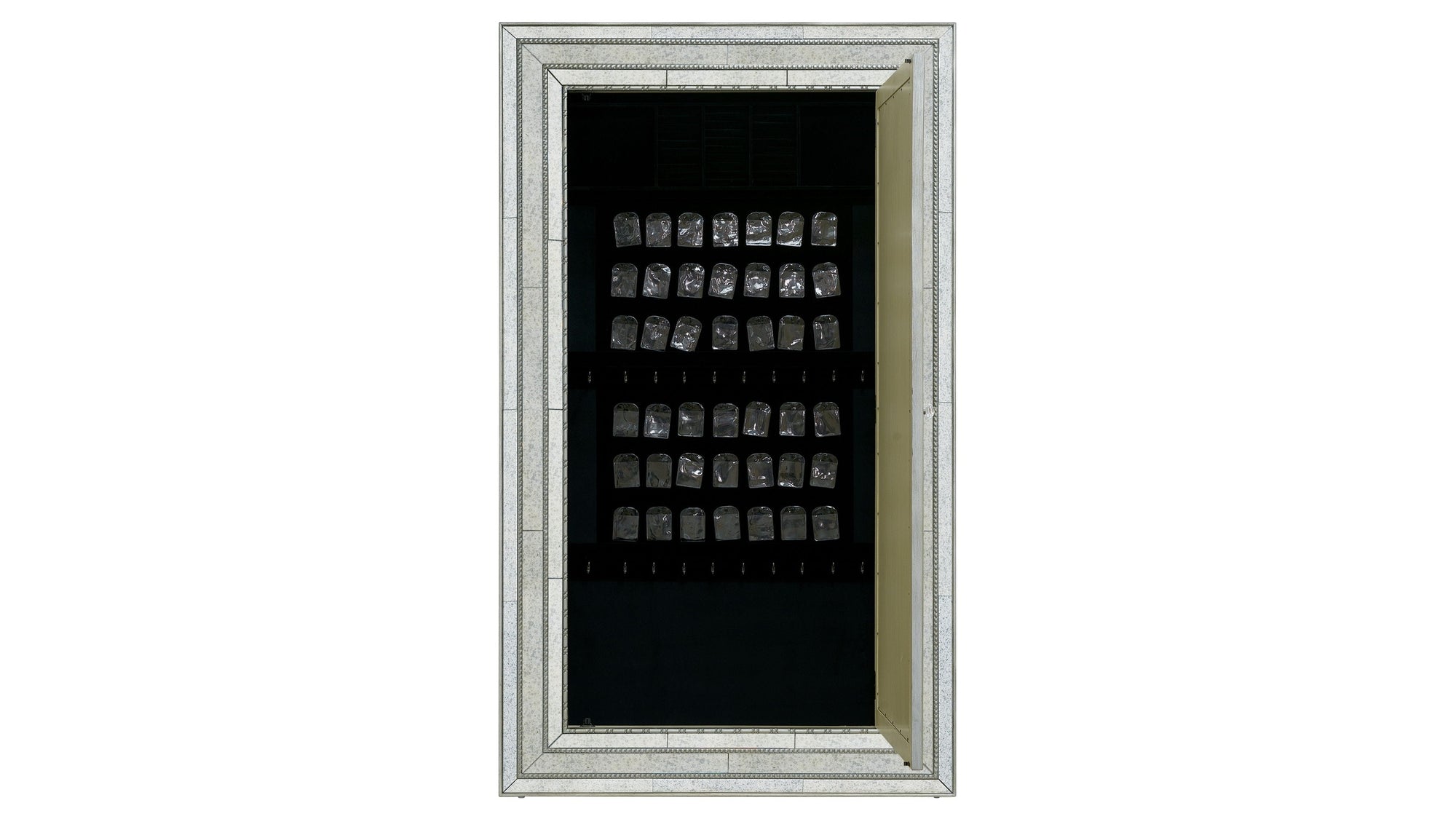 Melange - Glamour Floor Mirror With Jewelry Armoire Storage - Champagne