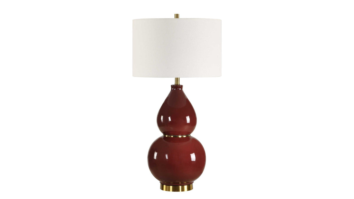 Gourd - Table Lamp - Burgundy