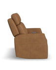 Felix - Power Reclining Loveseat With Console, Power Headrest, Lumbar, Heat & Massage