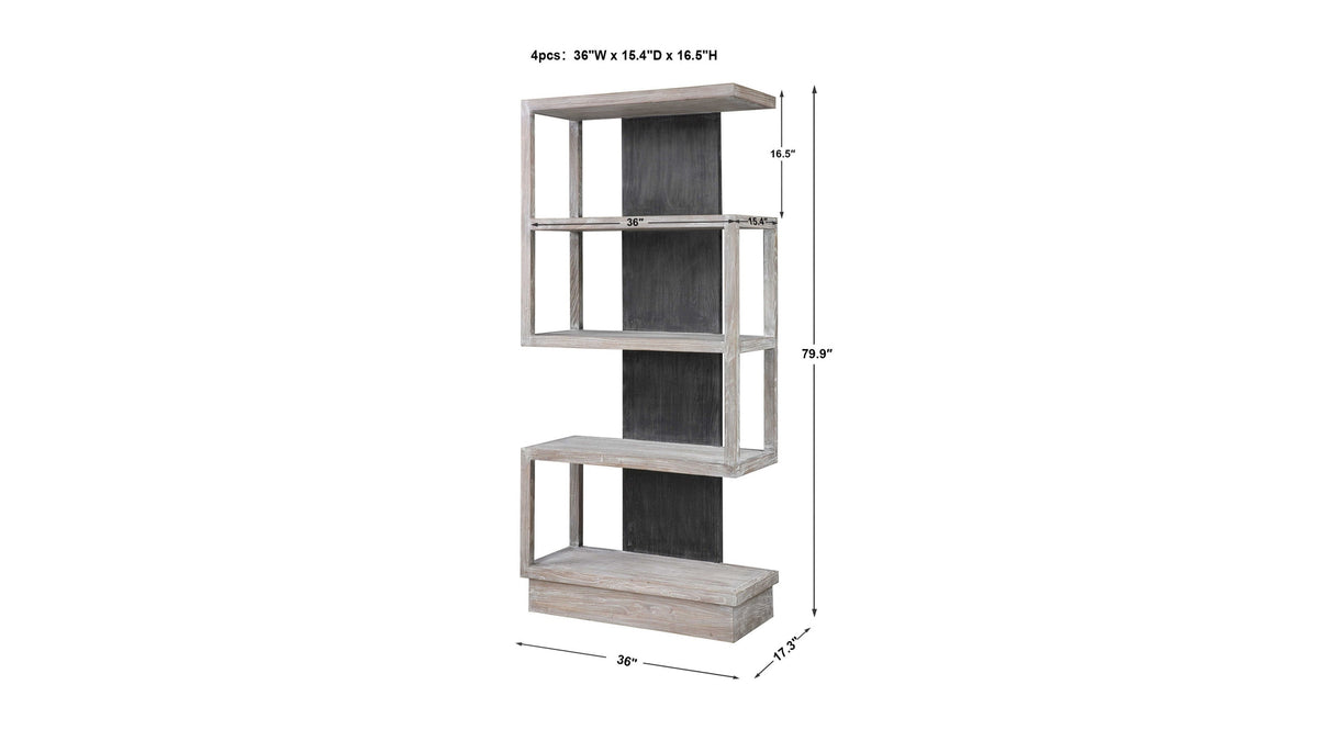 Nicasia - Modern Etagere - Silver