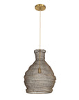 Murmur - Woven Brass 1 Light Pendant - Brass