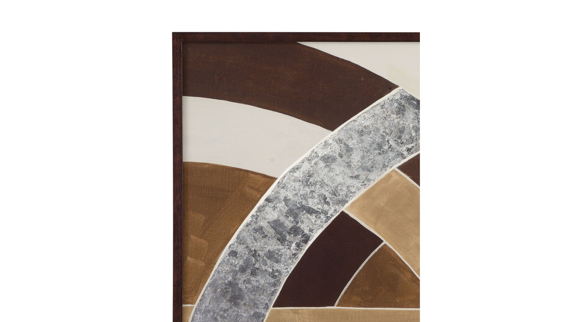 Neutral Geometry II Framed Print - Brown