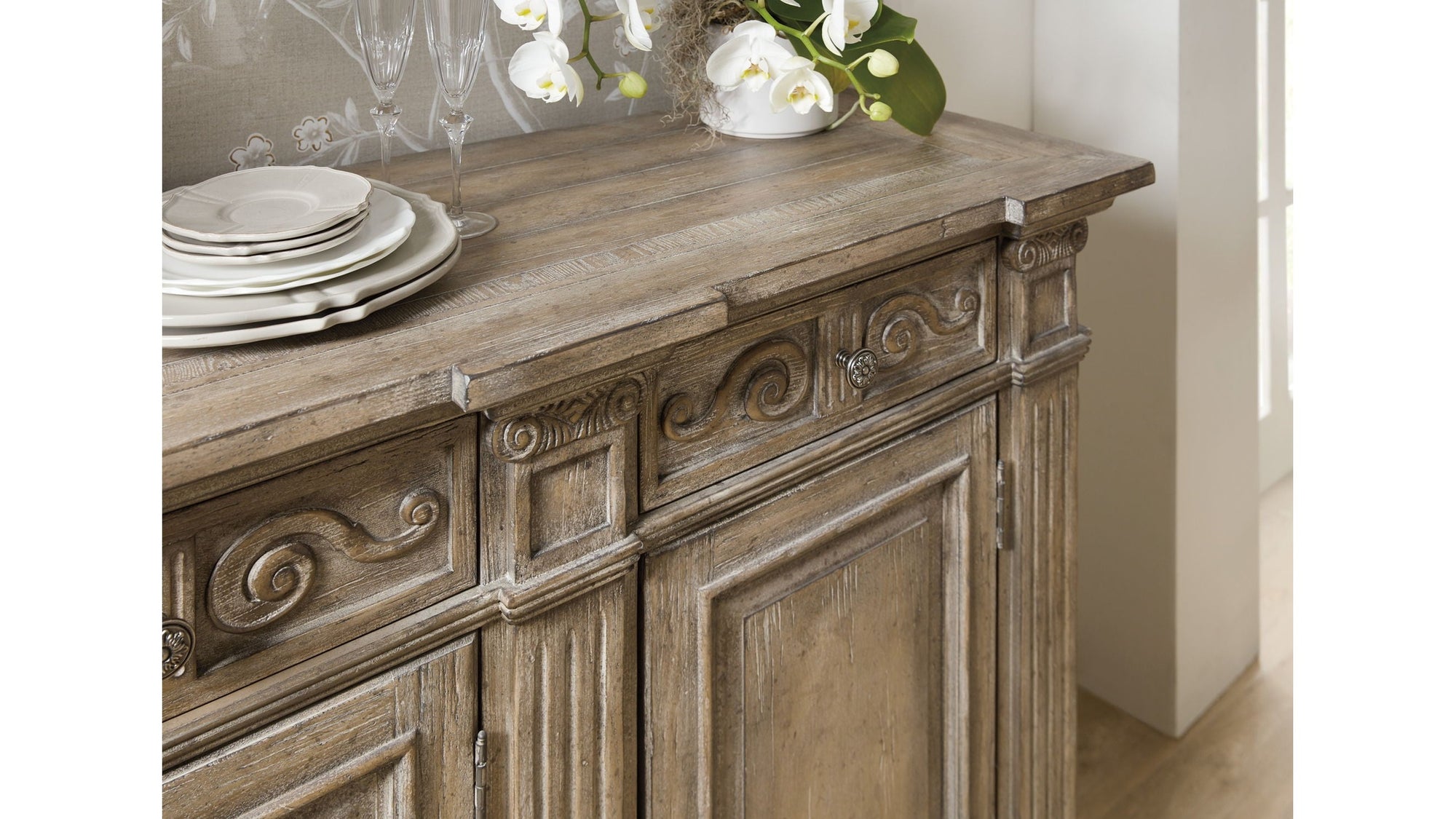 Castella - 72" Credenza - Light Brown