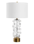 Aura - Clear Glass Table Lamp - White