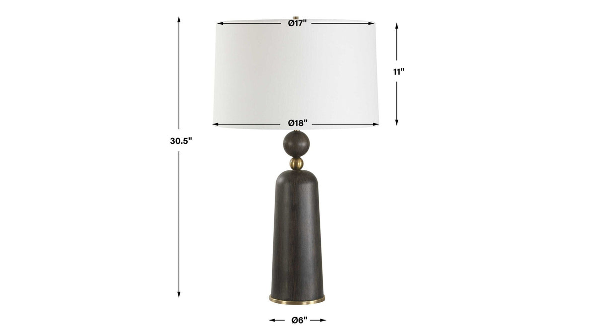 McQuinn - Table Lamp - Dark Walnut