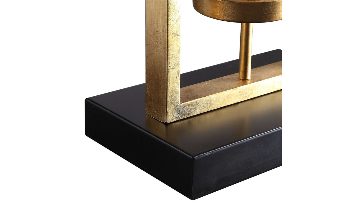 Cielo - Staggered Rectangles Floor Lamp - Gold