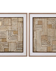 Purlin Framed Print Set of 2 - Brown