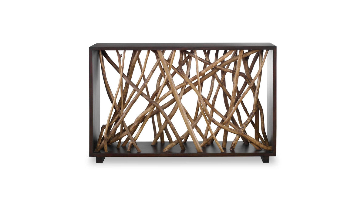 Teak Maze - Console Table - Dark Brown