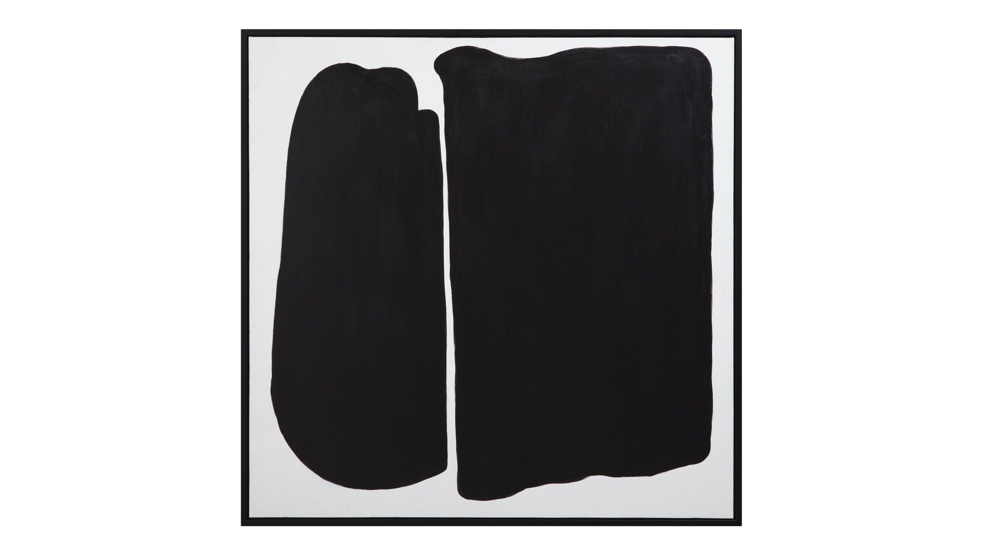 Framed Canvas Parallel Forms - Black