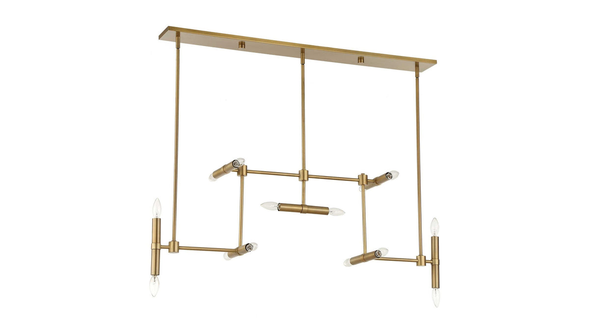 Cadre - 14 Light Modern Linear Pendant - Gold