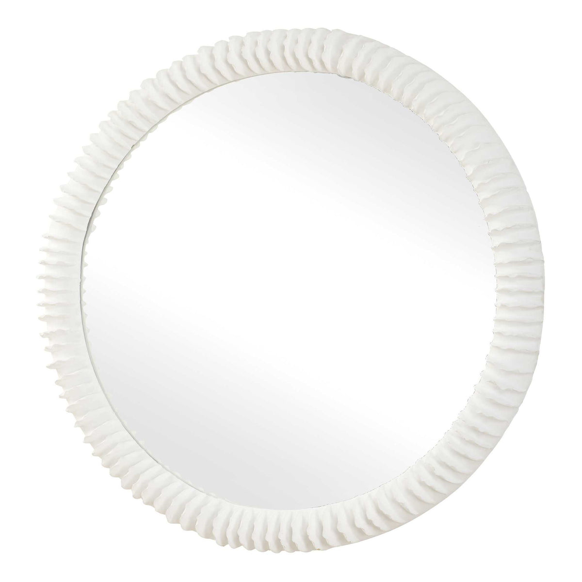 Akiko - Round Mirror - White