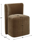Outlook - Modern Velvet Dining Chair - Brown