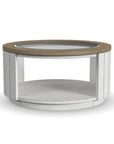 Melody - Round Coffee Table With Casters - White