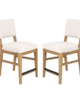 Millwork - Counter Chair Set of 2 - White / Light Brown