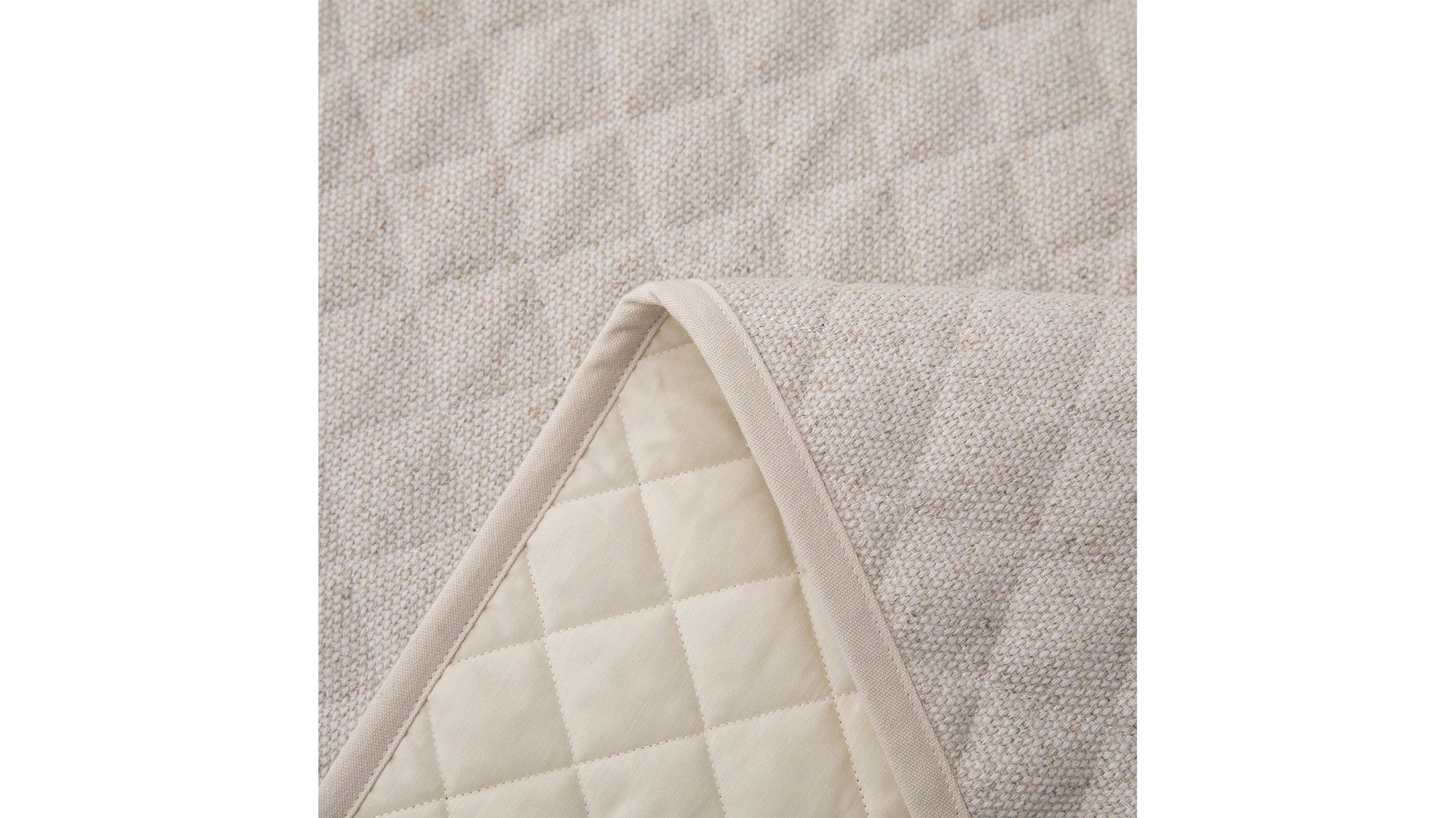 Fairfield - Full Linen Coverlet Set Set of 4 - Cream / Tan