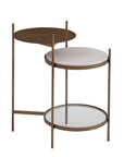 Felicity - Accent Table - Brushed Gold / White Marble
