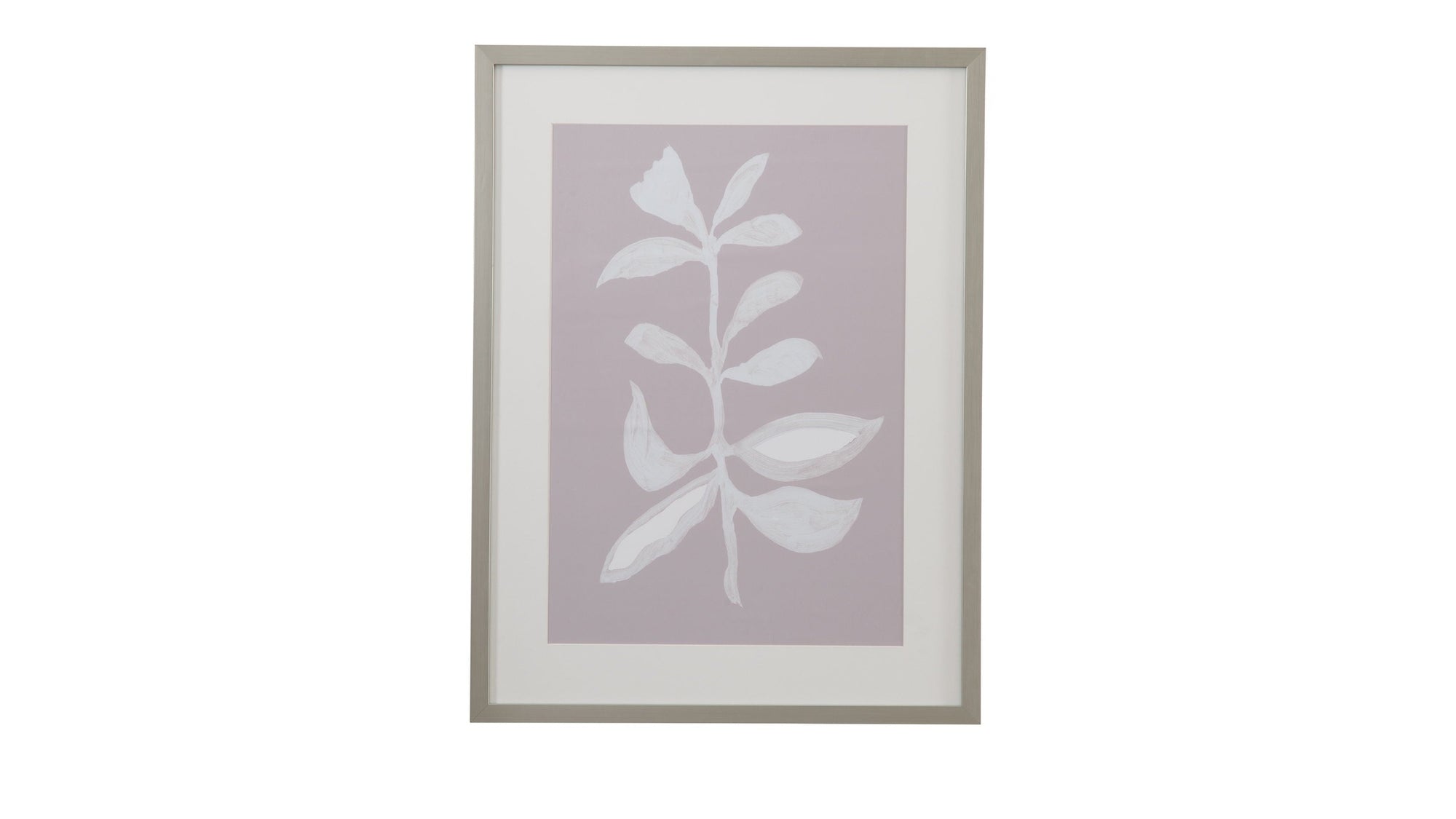 Fresh Leaves II Framed Print - Gray
