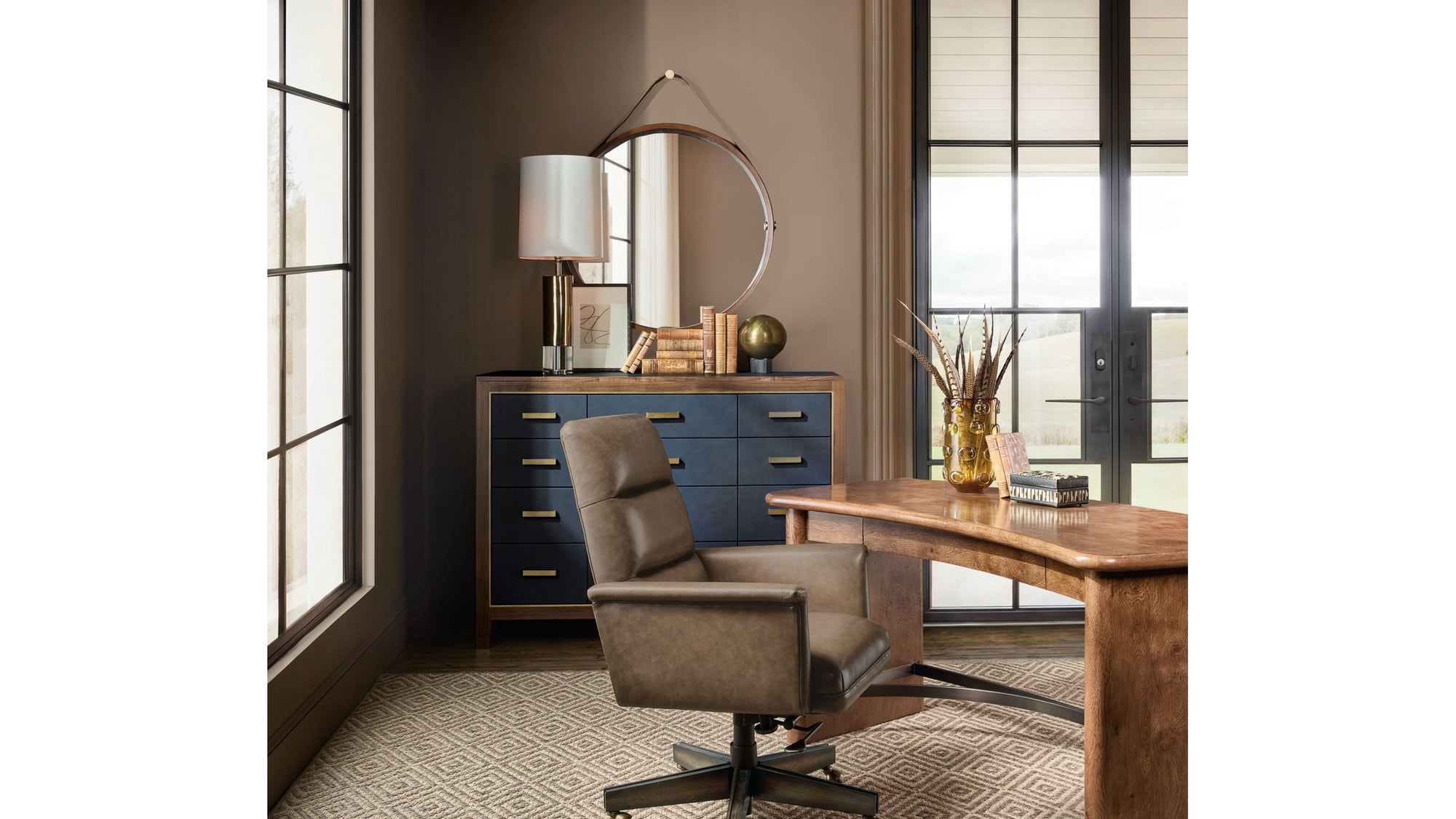 EC - Starling Executive Swivel Tilt Chair - Dark Brown