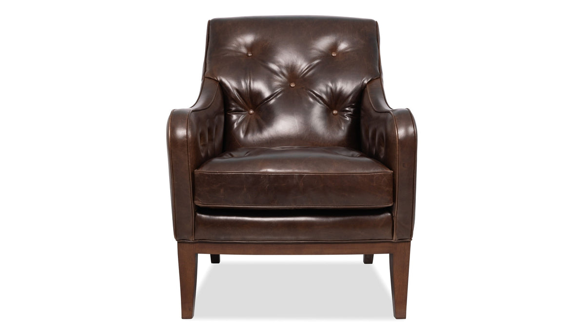 CC - Belvedere Tufted Lounge Chair - Dark Brown