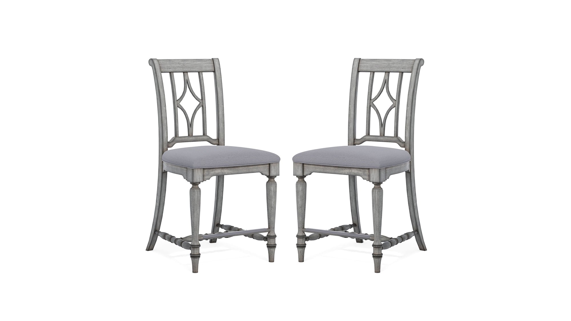 Plymouth - Counter Chair Set of 2 - Gray