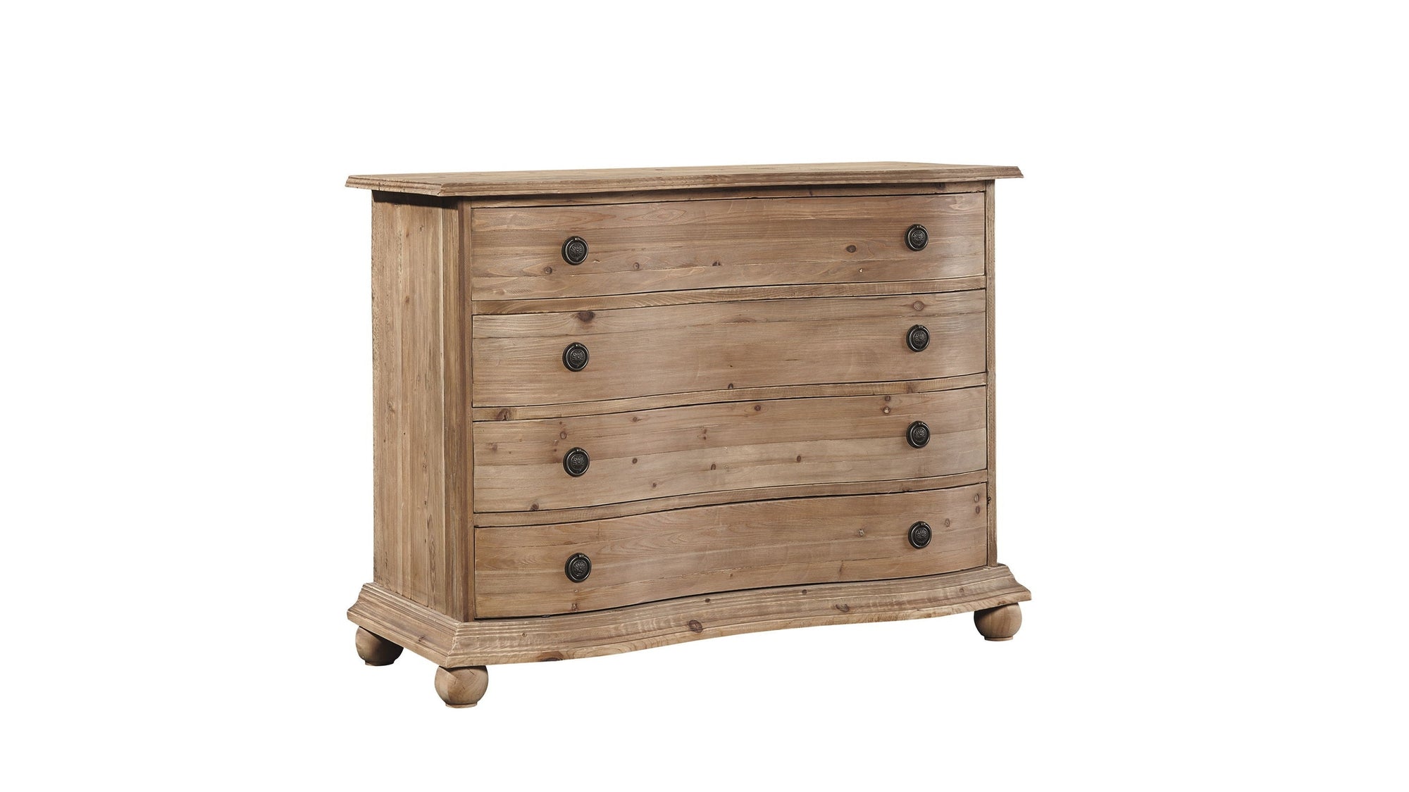 Bowfront - Pine Chest - Light Brown