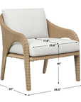Kavali - Outdoor Wicker Lounge Chair - Woodtone