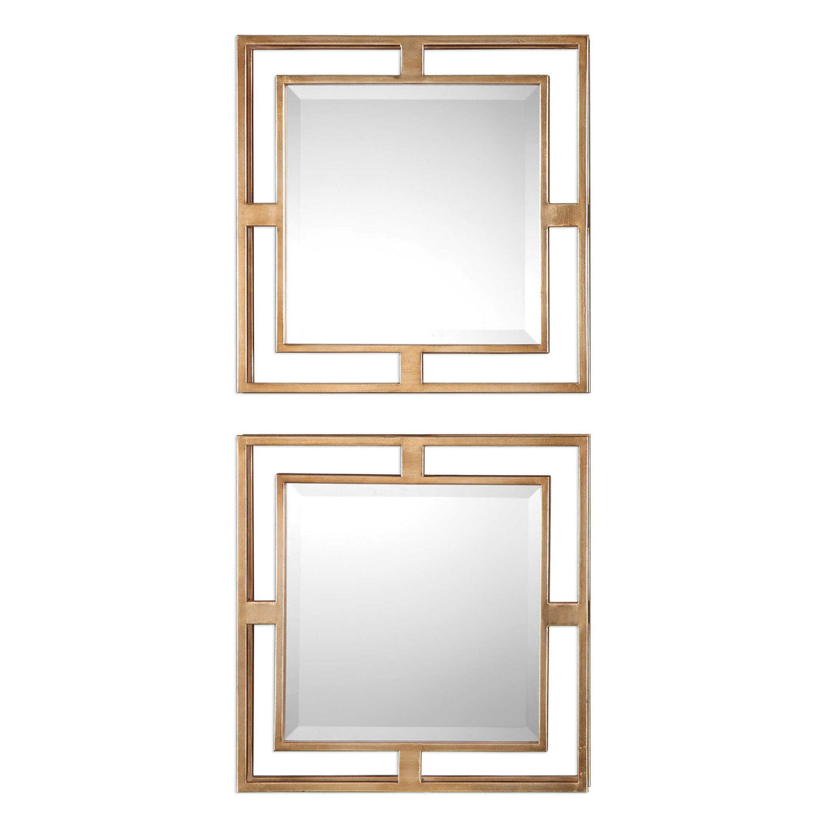 Allick - Square Mirrors Set of 2 - Gold