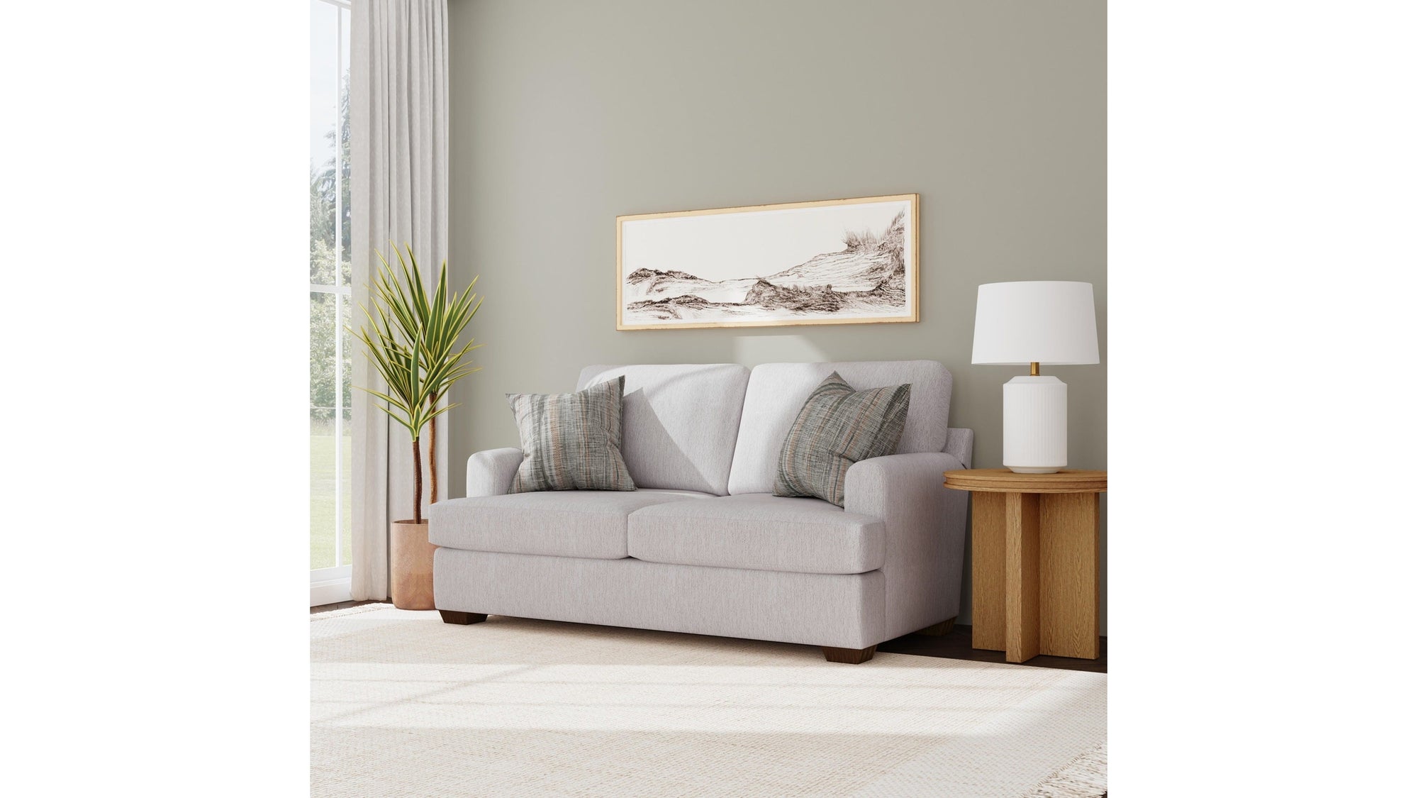 Olivia - Fabric Stationary Loveseat