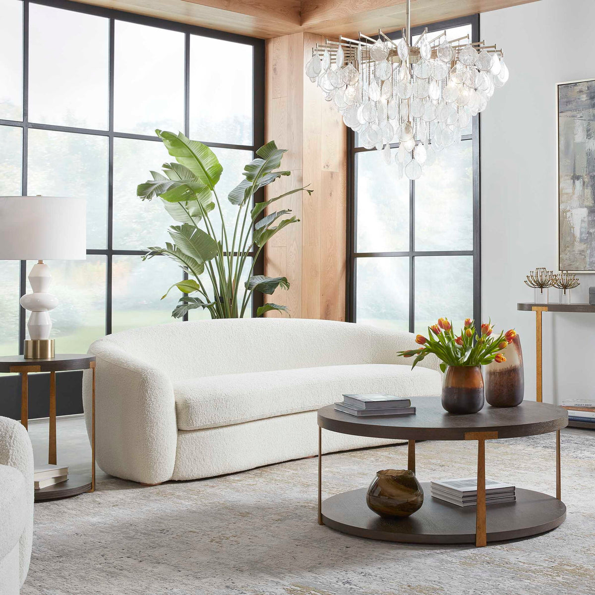Capra - Art Deco White Sofa