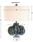 Ruffle Up - Table Lamp - Blue Green
