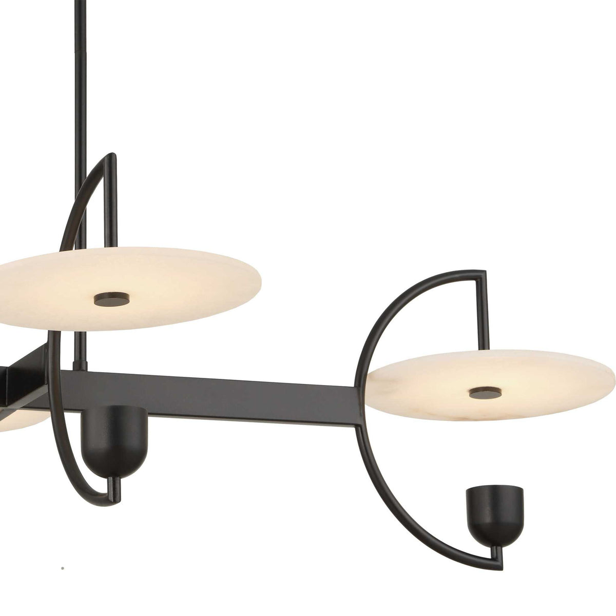 Kyoto - 4 Light Linear LED Chandelier - Black