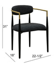 Jenson - Dining Chair - Black / Gold