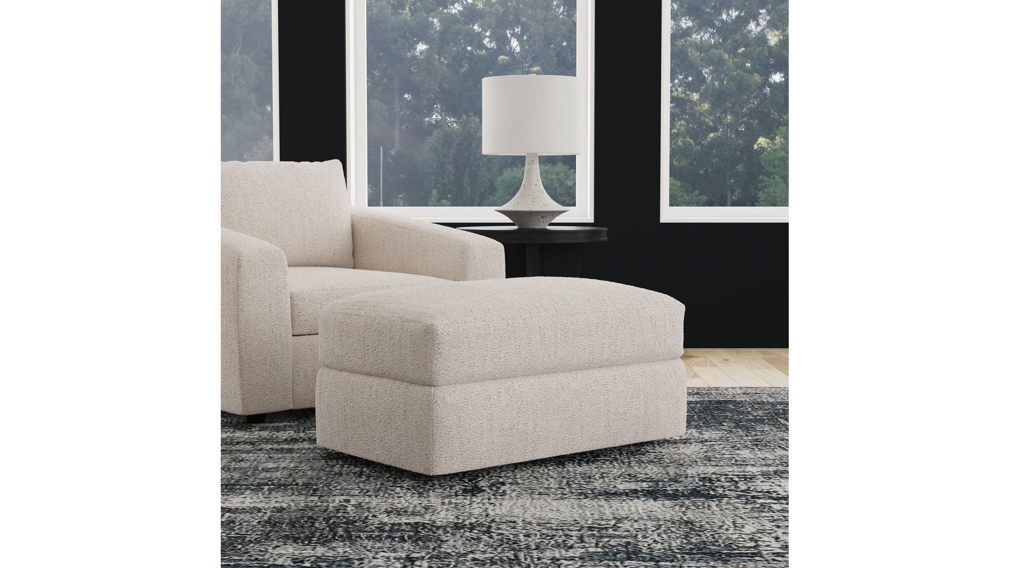 Knox - Fabric Ottoman