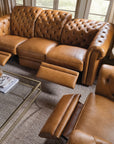 MS - Glover Power Recliner With Power Headrest - Brown