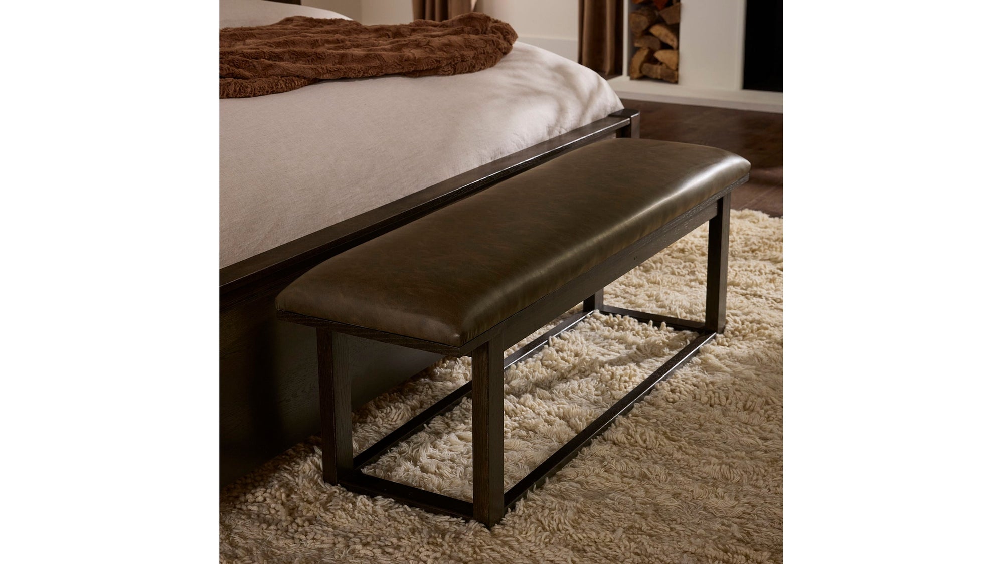 Lodge & Loft - Upholstered Bench - Sedona Brown