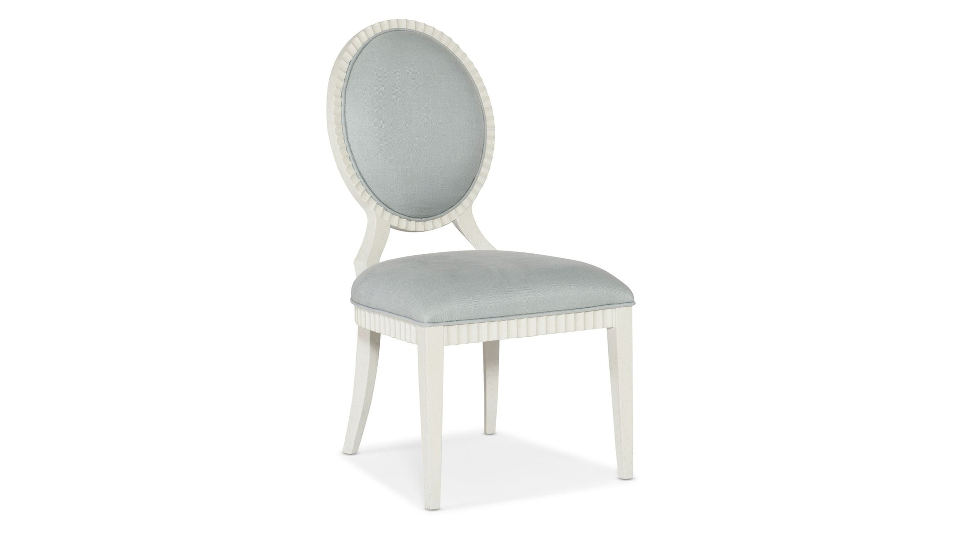 Serenity - Martinique Side Chair Set of 2 - White / Pearl Silver