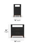 Waterfall - Nightstand - Black