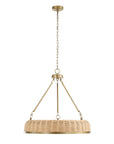 Ladakh - 9 Light Round Wicker Pendant - Gold