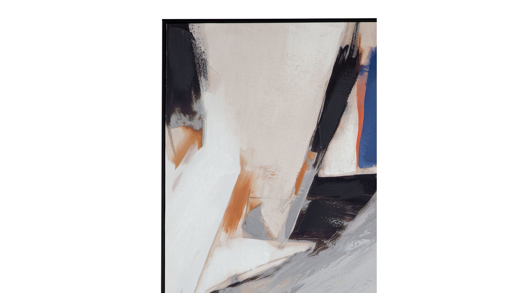 Denisa I Framed Canvas - Beige / Blue