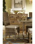 Woven Kubu Highback Side Chair Set of 2 - Light Brown