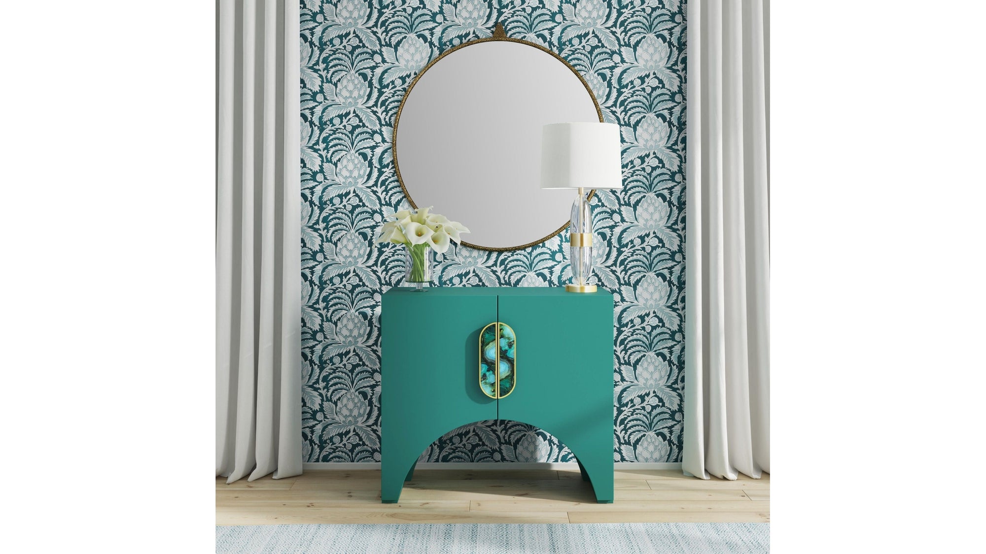 Ezra - Wall Mirror - Antique Brass