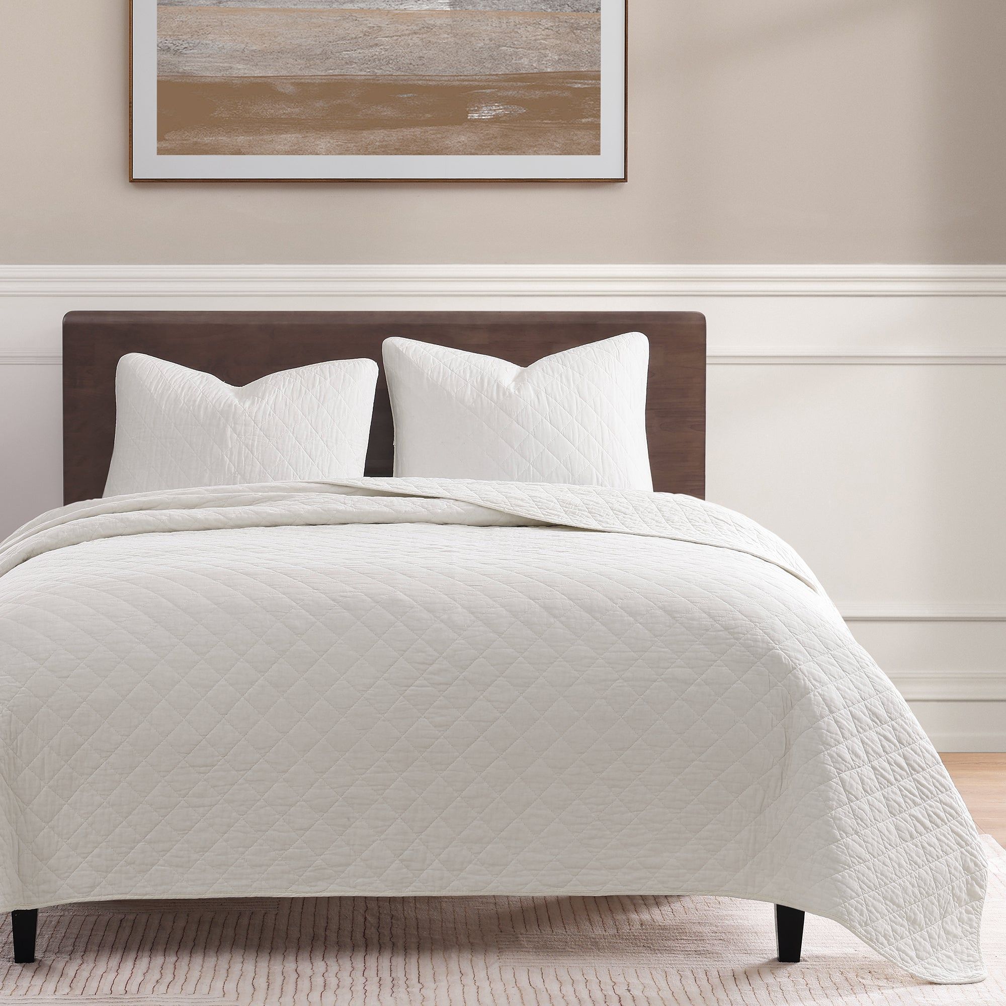 Cotton Comfort - Full/Queen Quilt Set (Set of 3) - White