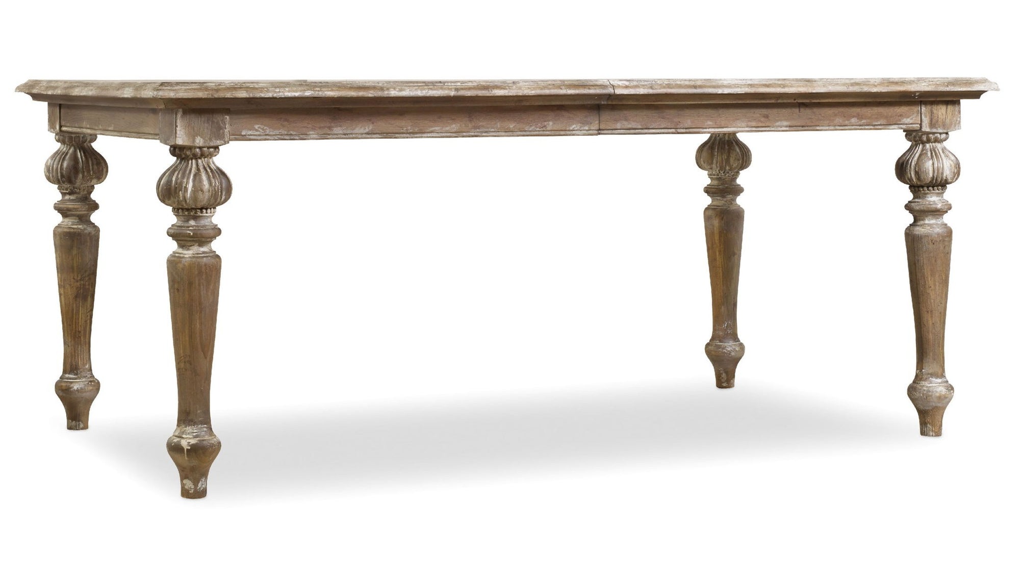 Chatelet - Rectangle Leg Dining Table With 2 18" Leaves - Light Brown