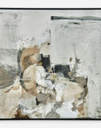 Solace I - Abstract Art On Canvas - Gray