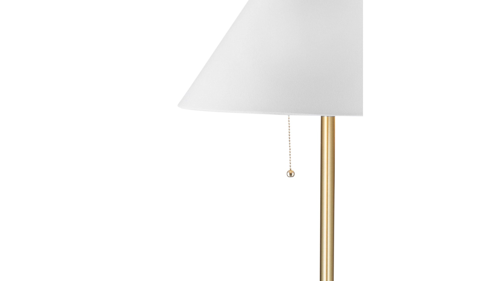Lenor - Floor Lamp - White / Brass