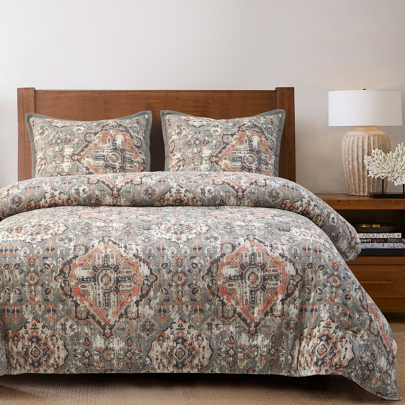 Carmen Kilim - King Duvet Cover Set (Set of 3) - Taupe