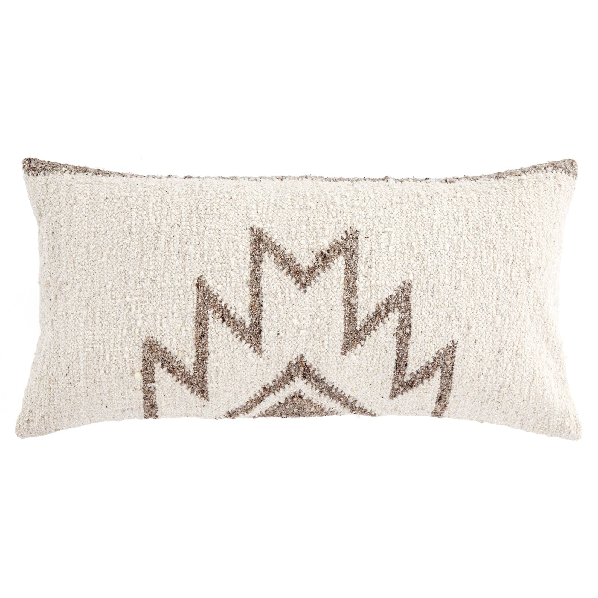 Maguey - Handwoven Oblong Pillow - Natural / Tan