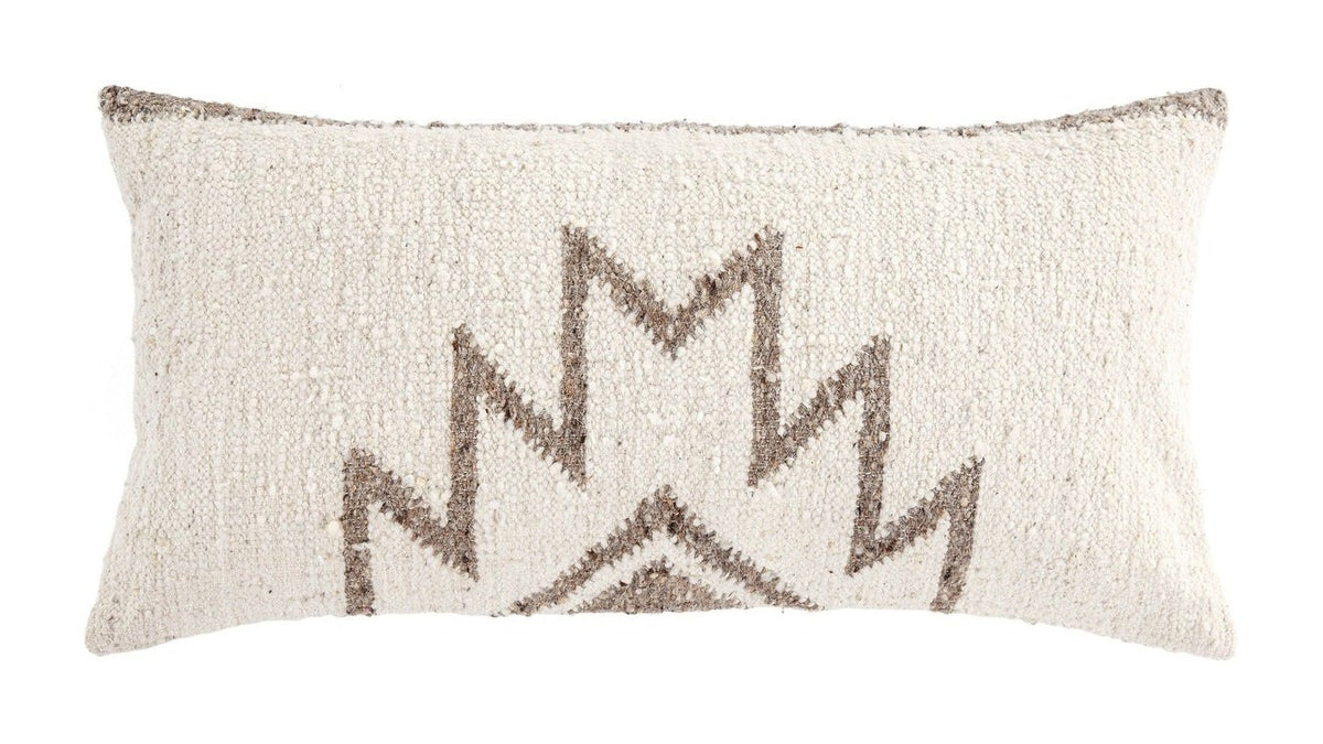 Maguey - Handwoven Oblong Pillow - Natural / Tan