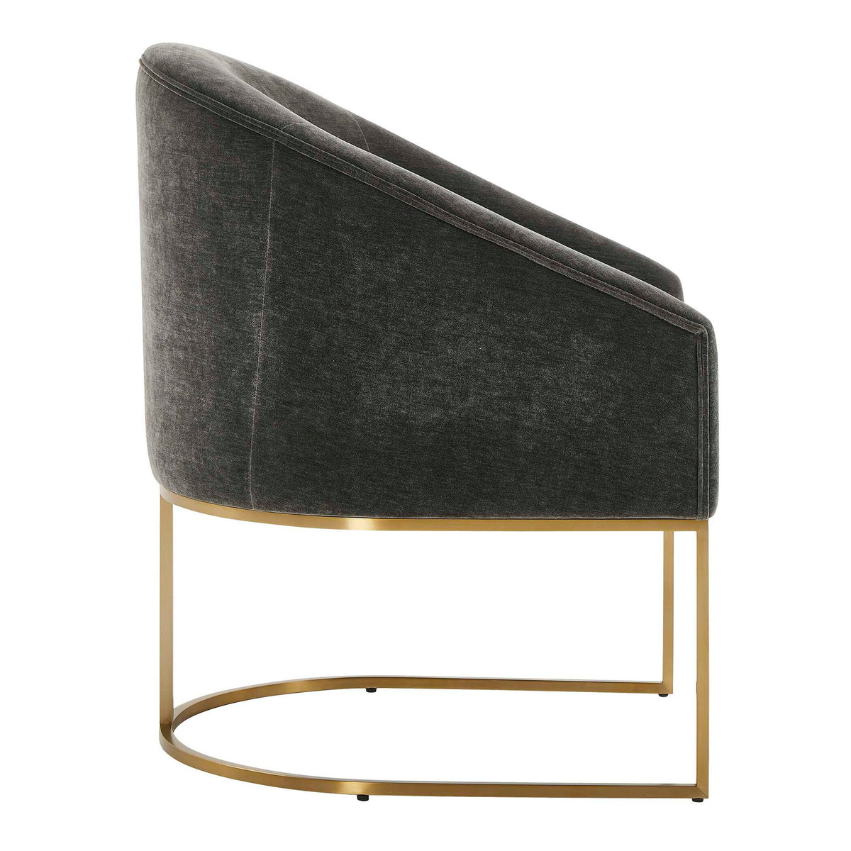 Hanni - Dining Chair - Charcoal / Gold